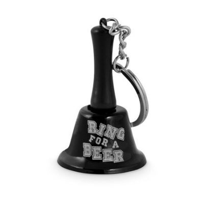 Ring For A Beer Keyring Bell Black