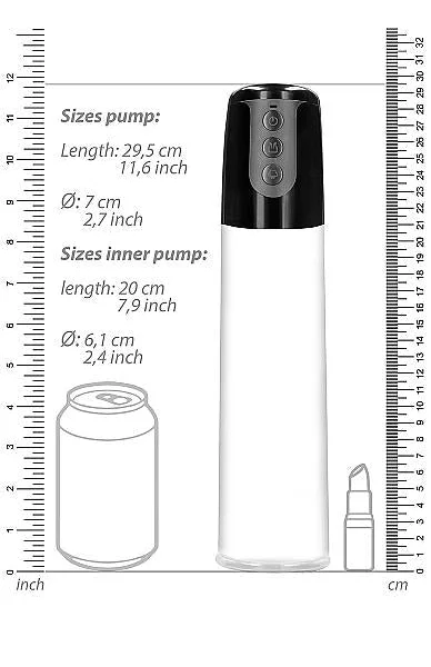 Pumped Automatic Cyber Pump With Masturbation Sleeve Transparent
