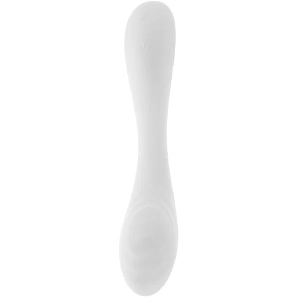 Satisfyer Rrrolling Pleasure Silicone Rechargeable Waterproof 12-Function G-Spot Vibrator - White