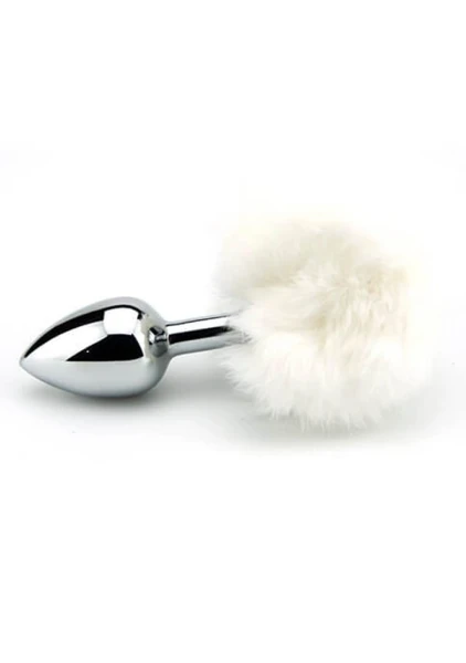 Furry Fantasy White Bunny Tail Butt Plug