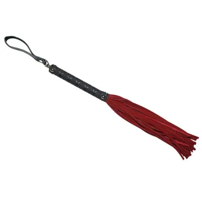 Love In Leather Criss Cross Detail Suede Tassel Flogger