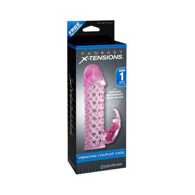 Fantasy Vibrating Couples Cage Pink