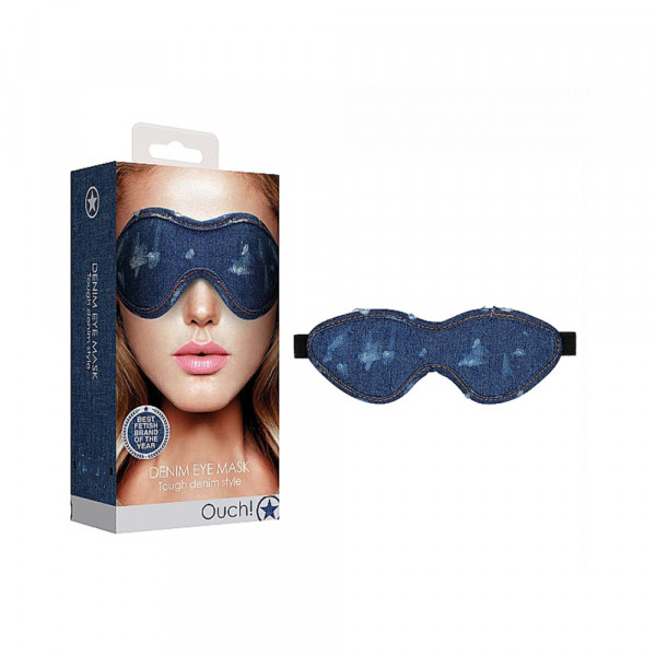 Ouch! Denim Eye Mask - Roughened Denim Style - Blue