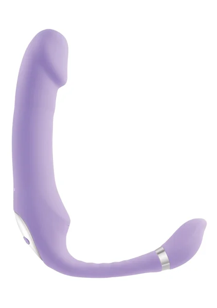 Gender X Orgasmic Orchid Rechargeable Silicone Vibrator With Flexible Clitoral Stimulator - Purple