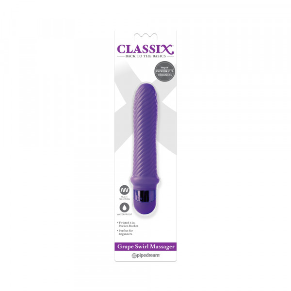 Classix Grape Swirl Massager Purple Vibrator