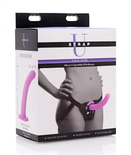 Navigator Silicone G-Spot Dildo with Harness — image 19 of 23