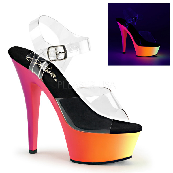 6 inches Heel, 1 3/4 inches PF Ankle Strap Sandal W/Neon MC PF Bottom — image 5 of 8