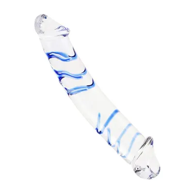 Lucent Double Ended Swirl Glass Dildo