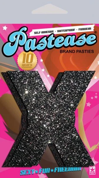 Pastease X Black Glitter Nipple Pasties