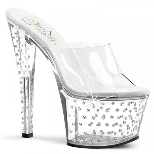 STARDUST-701 - 7" Rhinestone Studded Platform Slide — image 5 of 12