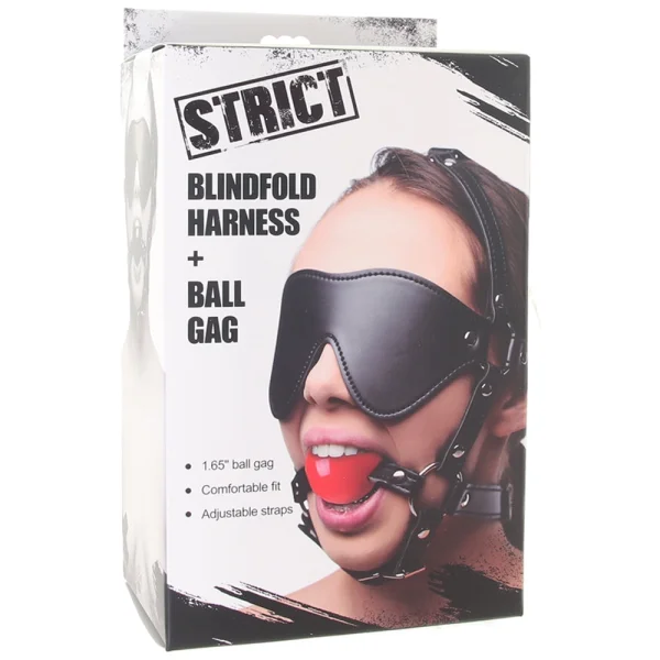 Strict - Blindfold Harness and Ball Gag
