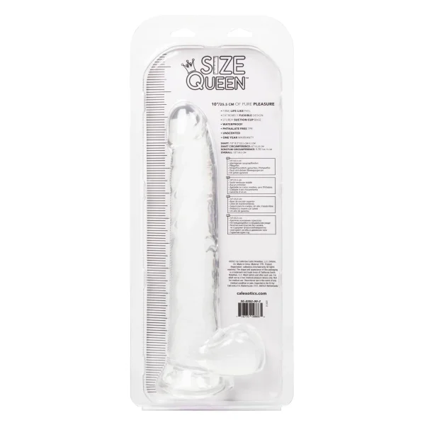 Size Queen 10 inch-25.5 Cm - Clear