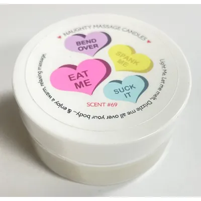 Vday Candy Heart Massage Candle Madagascar Vanilla 1 7 Oz