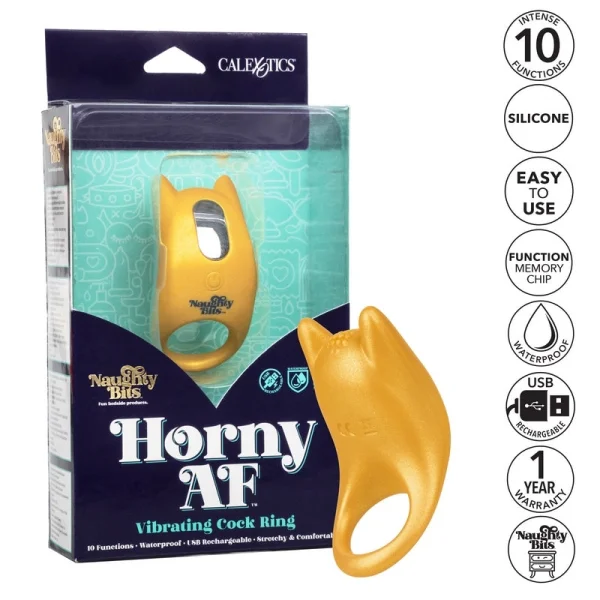 CalExotics - Naughty Bits Horny AF Vibrating Cock Ring