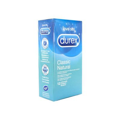 Durex Classic Natural Condoms 12 Pcs
