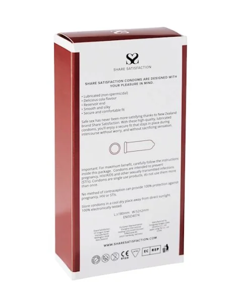 Share Satisfaction Cola Flavoured Condoms - 12 Pack - Cola