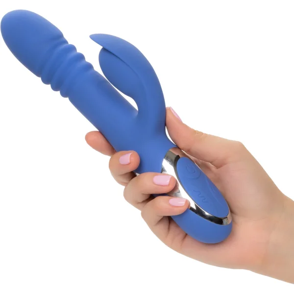 Enchanted Teaser Silicone Rechargeable Thrusting Rotating Dual Stimulation Vibrator by CalExotics