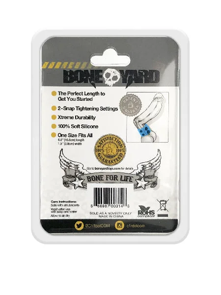 Boneyard 1.5inch Silicone Ball Strap - 3 Snap - Blue
