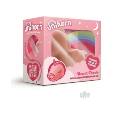 Clitoral Stimulation Unihorn Heart Throb Pulsing Vibrator Pink