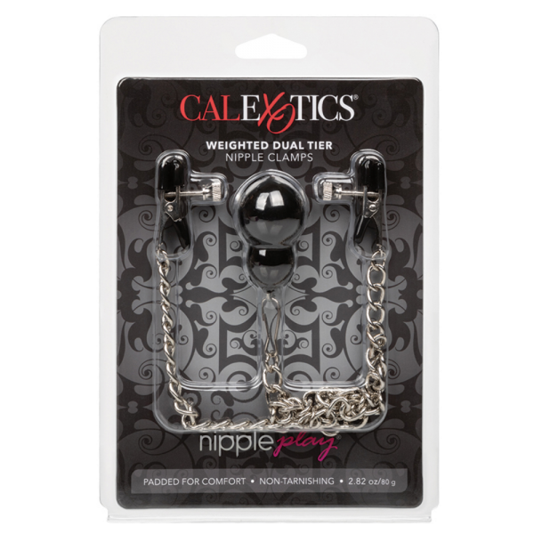 CalExotics Nipple Play Weighted Dual Tier Nipple Clamps
