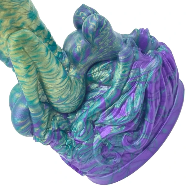 The Futanari 9.5" Silicone Fantasy G-Spot Dildo By Uberrime - Mardi Gras