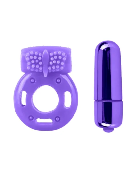 Neon Vibrating Couples Kit - Purple