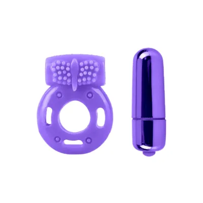 Neon Vibrating Couples Kit Purple