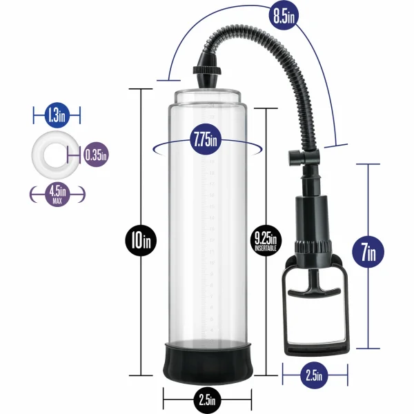 Performance VX3 Male Enhancement Penis Pump System By Blush - Clear