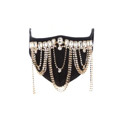 Rhinestone Face Mask