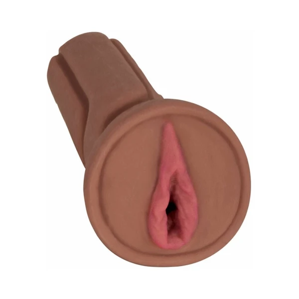 Mistress Bioskin Vibrating Stroker With Pubic Bone 1 Speed Bullet Cece Chocolate — image 6 of 8