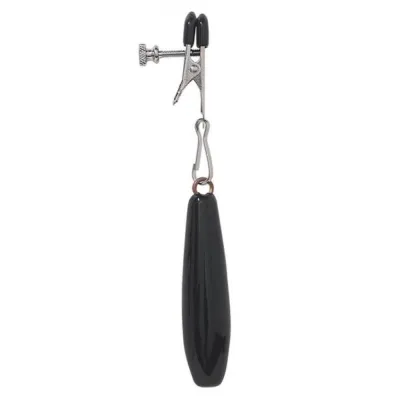 Single Nipple Clamp With 6 Ounce Weight Black