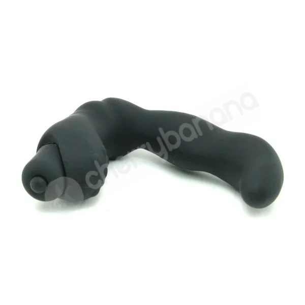 Velvet Plush Black Mini Vibrating Prostate Massager
