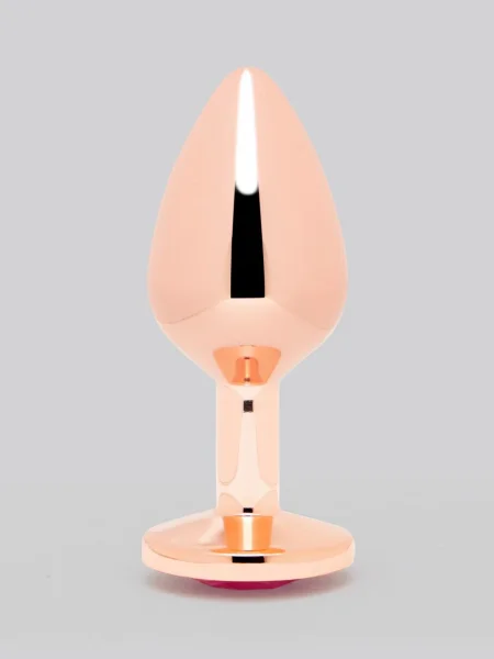 Lovehoney Luxury Crystal Stainless Steel Rose Gold Butt Plug 3 Inch