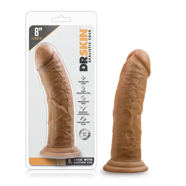 Dr. Skin - 8 Inch Cock With Suction Cup - Mocha — image 5 of 7