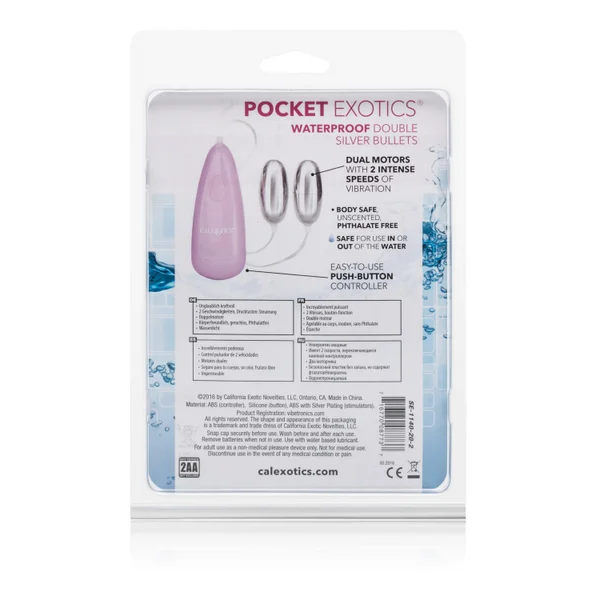 Pocket Exotics Waterproof Double Silver Bullets -  Pink — image 11 of 14