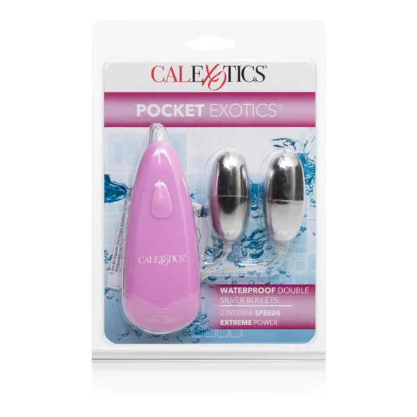 Pocket Exotics Waterproof Double Silver Bullets -  Pink — image 12 of 14