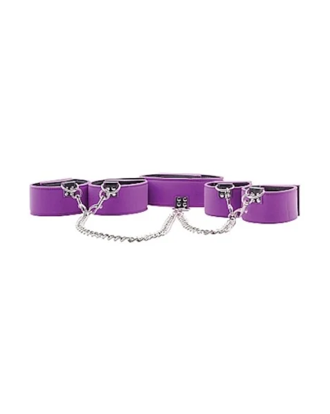 Reversible Collar Wrist & Ankle Cuffs - Purple