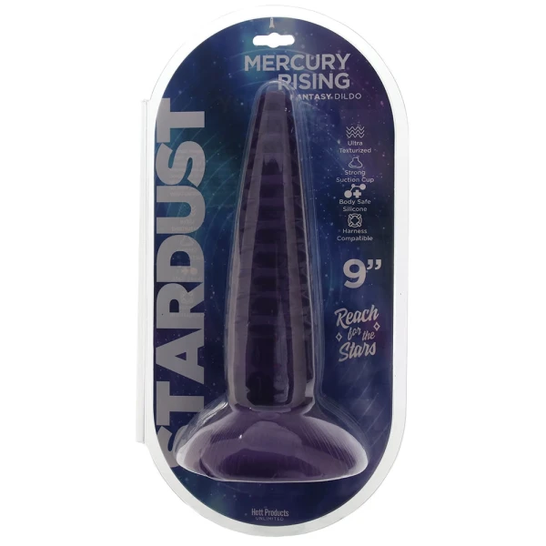 Stardust Mercury Rising 9" Silicone Suction Cup Dildo - Purple