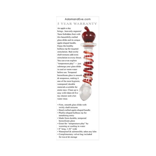 A&e Eve's Twisted Crystal Glass Dildo Red — image 8 of 9