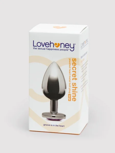 Lovehoney Jeweled Heart Metal Large Butt Plug 3.5 Inch