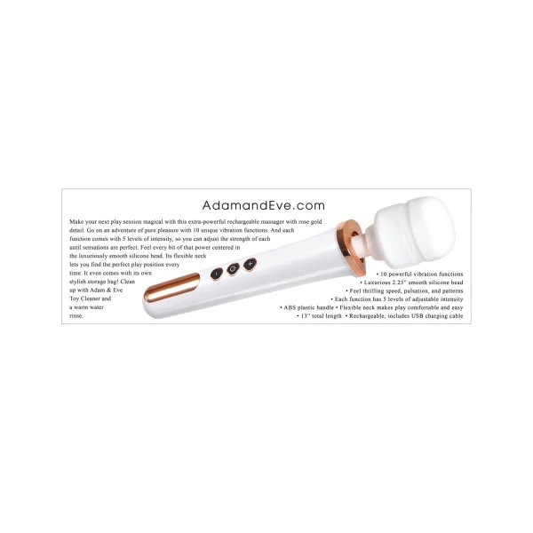 Adam & Eve Rechargeable Magic Massager - Rose Gold — image 13 of 16