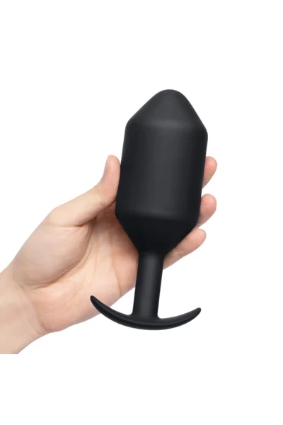 b-Vibe Snug Plug 7 XXXXL Silicone Weighted Butt Plug - Black