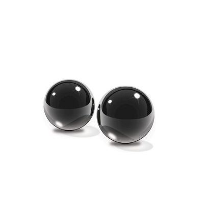 Glass Ben wa Balls Black Medium