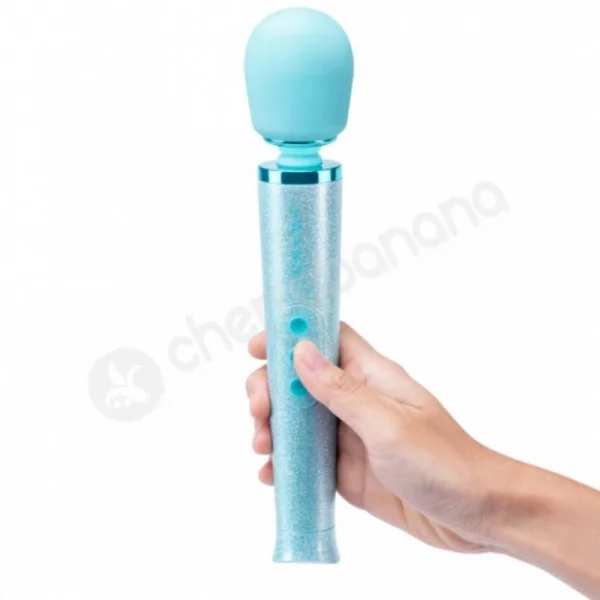 Le Wand Blue Petite Wand Massager All That Glimmers Gift Set