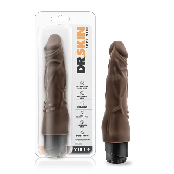 Dr. Skin - Cock Vibe 4 - 8 Inch Vibrating  Cock - Chocolate — image 22 of 24