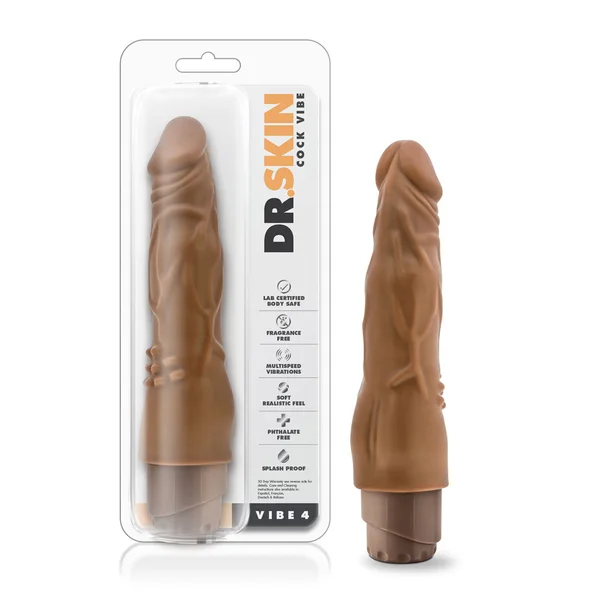 Dr. Skin - Cock Vibe 4 - 8 Inch Vibrating Cock - Mocha — image 12 of 13