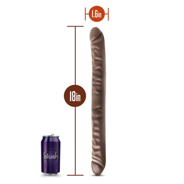 Dr. Skin - 18 Inch Double Dildo - Chocolate — image 11 of 11