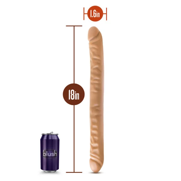 Dr. Skin - 18 Inch Double Dildo - Mocha — image 14 of 17