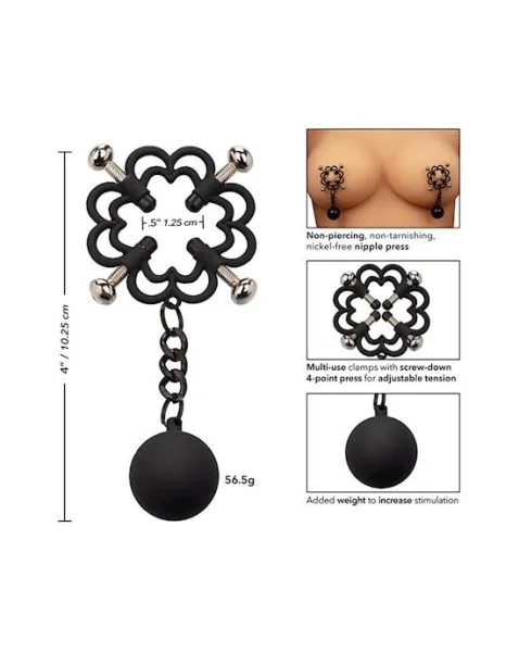 Nipple Grips Power Grip 4-point Weighted Nipple Press - 4.5 Inch