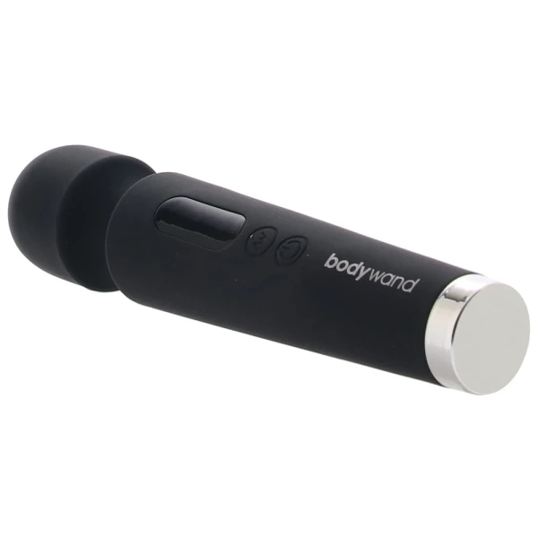 8" Power Wand Rechargeable Silicone Wand Style Massager By Bodywand - Black